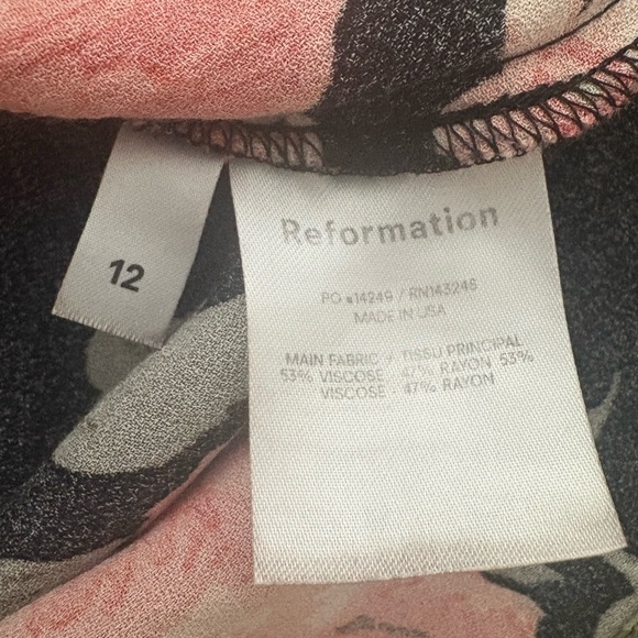 Reformation Floral Dress - Black and Pink - Picture 5 of 6